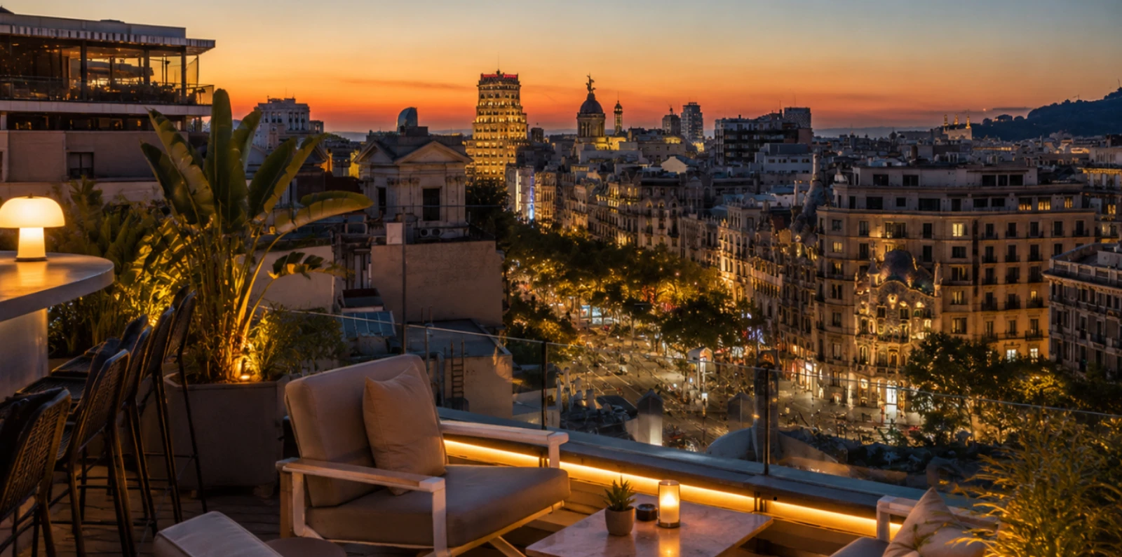 Rooftop Bars in Barcelona for Night Drinks